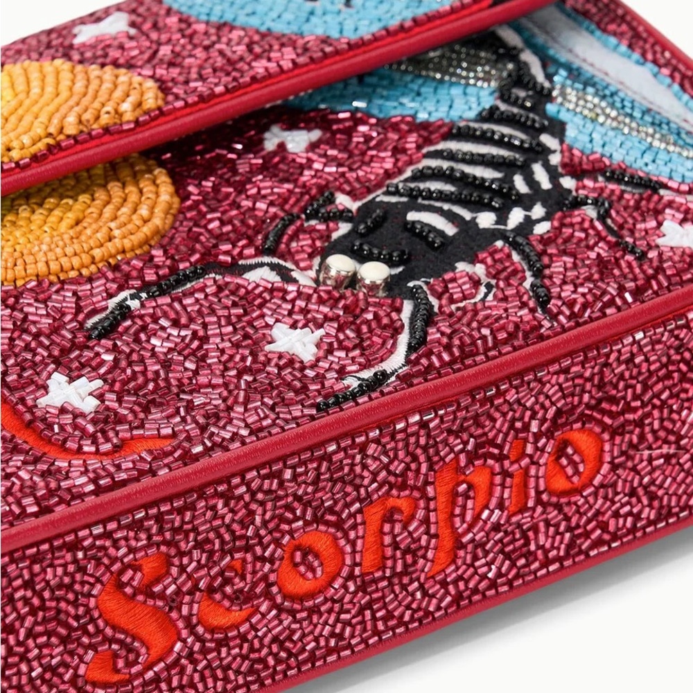 STAUD ZODIAC BEADED TOMMY BAG SCORPIO - Picture 2 of 9